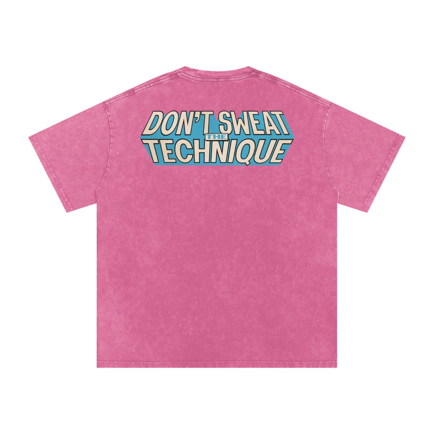 Don't Sweat the Technique - Snow Washed Oversized Cotton T-Shirt