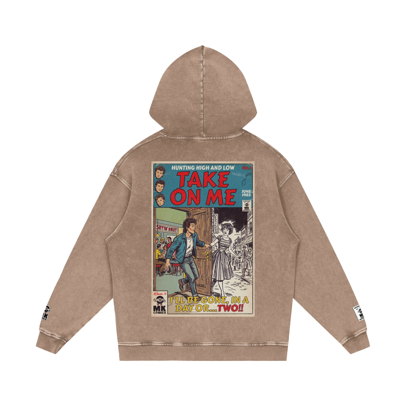 Take On Me - Snow Washed Loose Cotton Hoodie