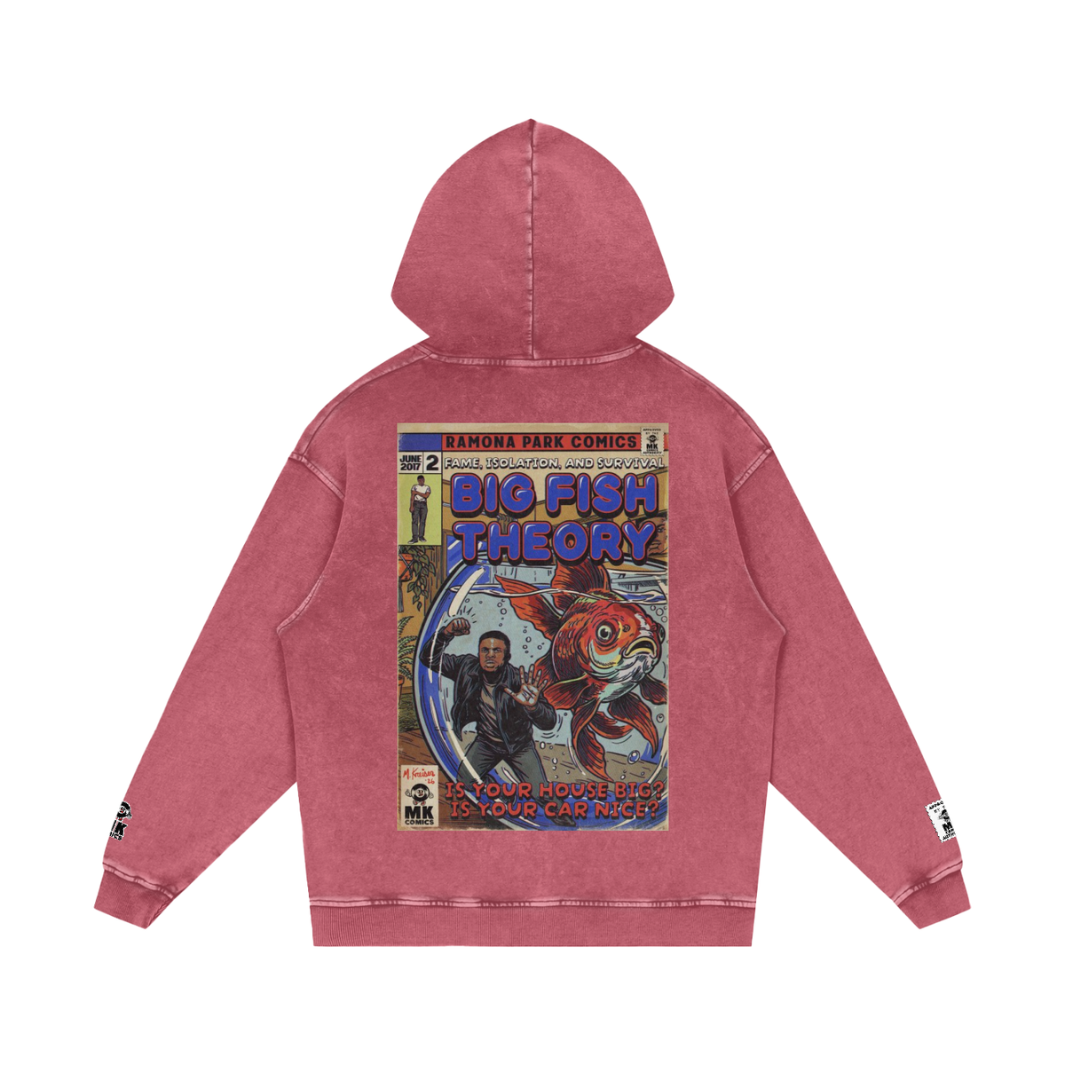 Big Fish Theory - Snow Washed Loose Cotton Hoodie