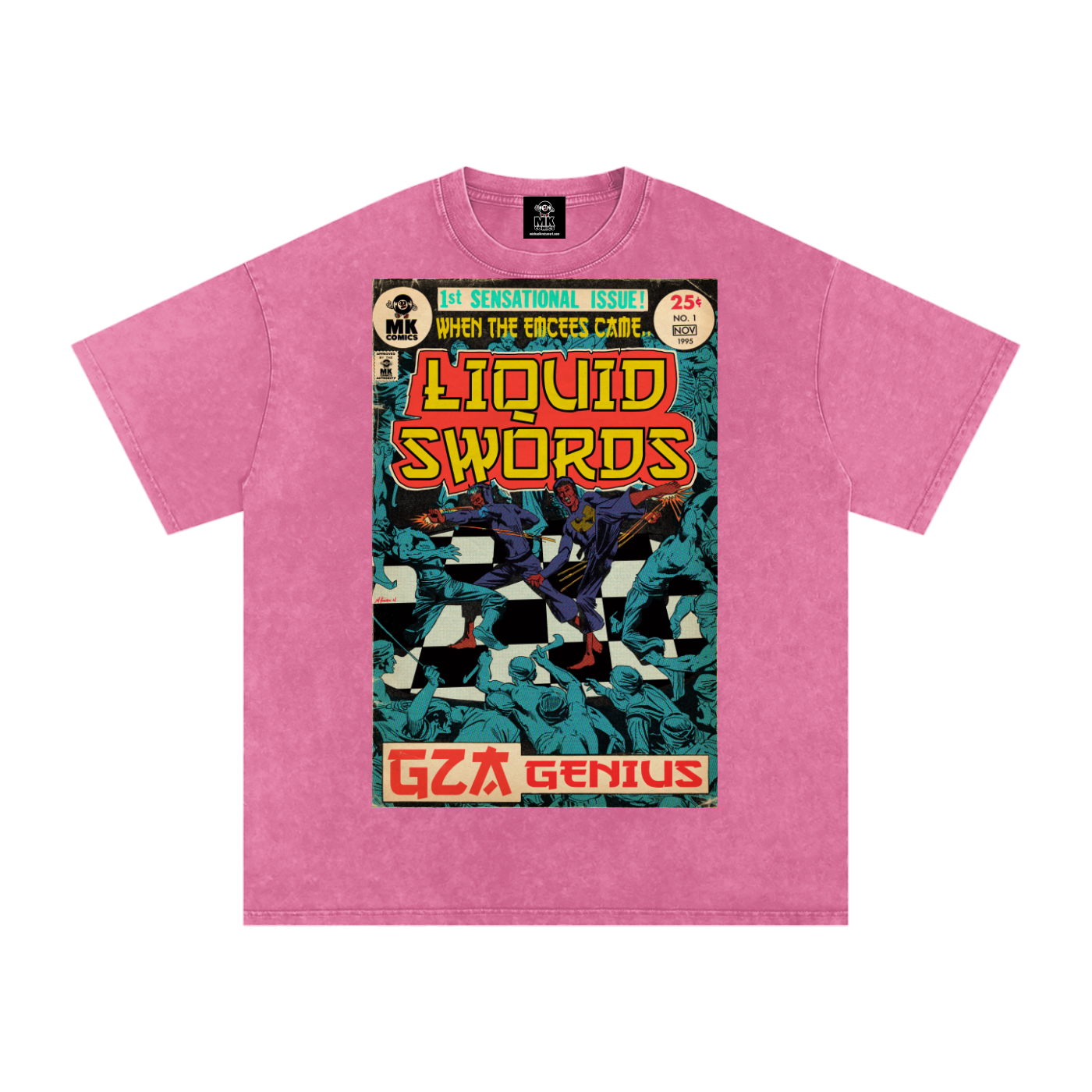 Liquid Swords - Snow Washed Oversized Cotton T-Shirt