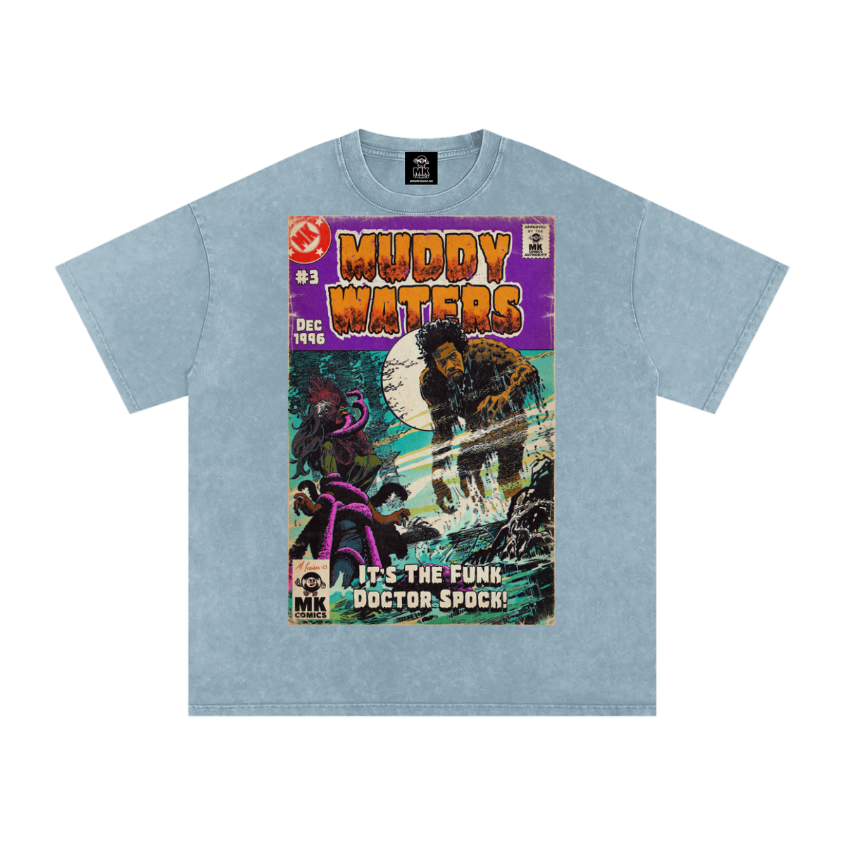 Muddy Waters - Snow Washed Oversized Cotton T-Shirt