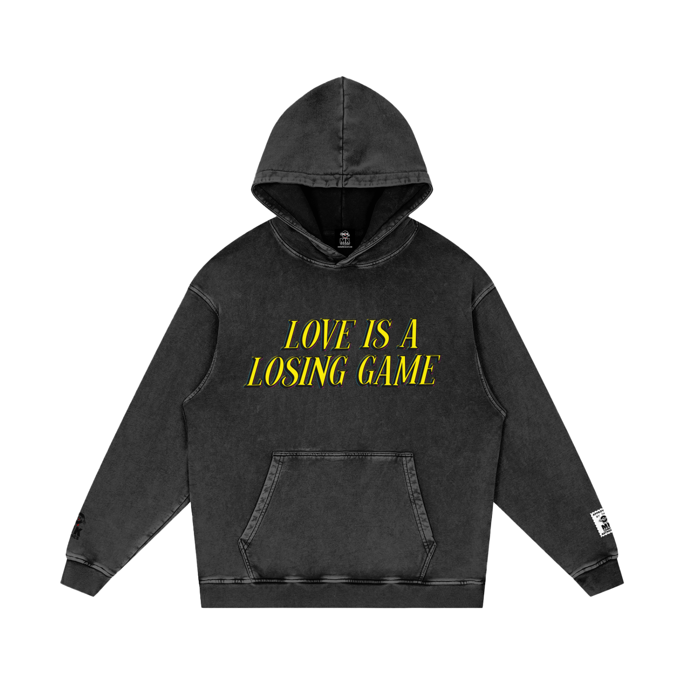 Love is a Losing Game - Snow Washed Loose Cotton Hoodie