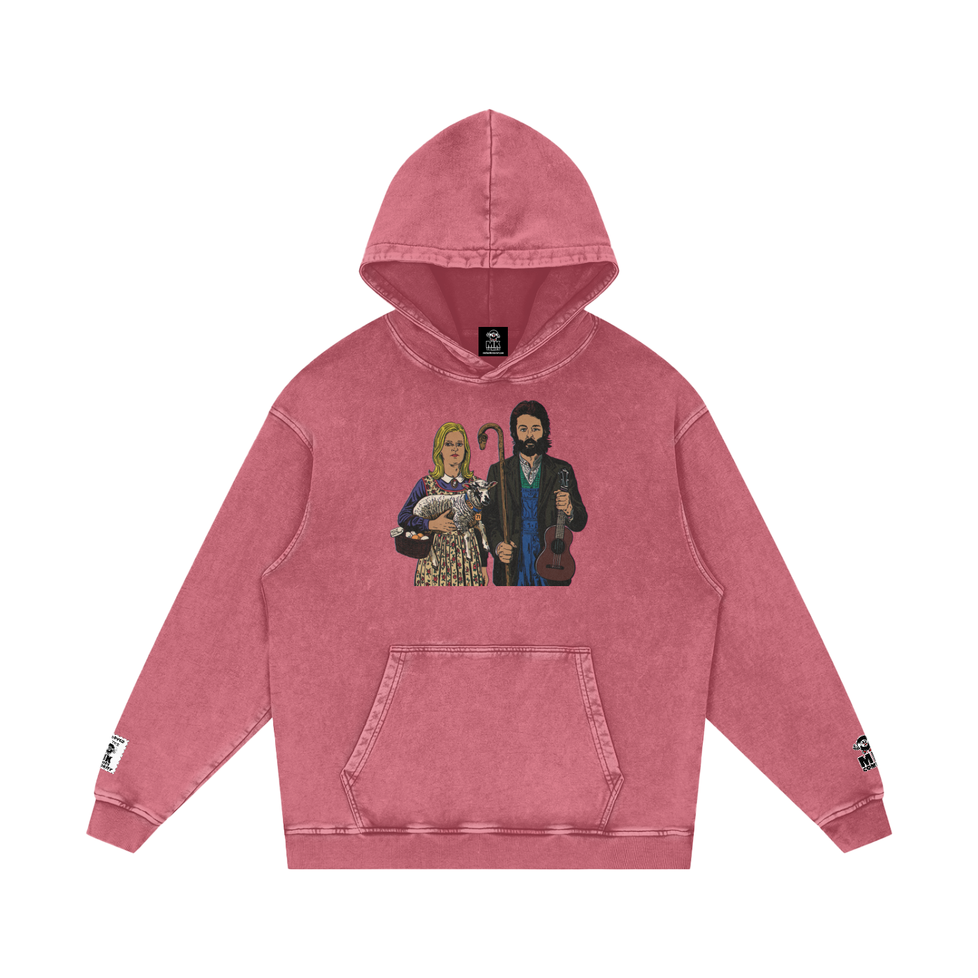 Ram - Snow Washed Loose Cotton Hoodie