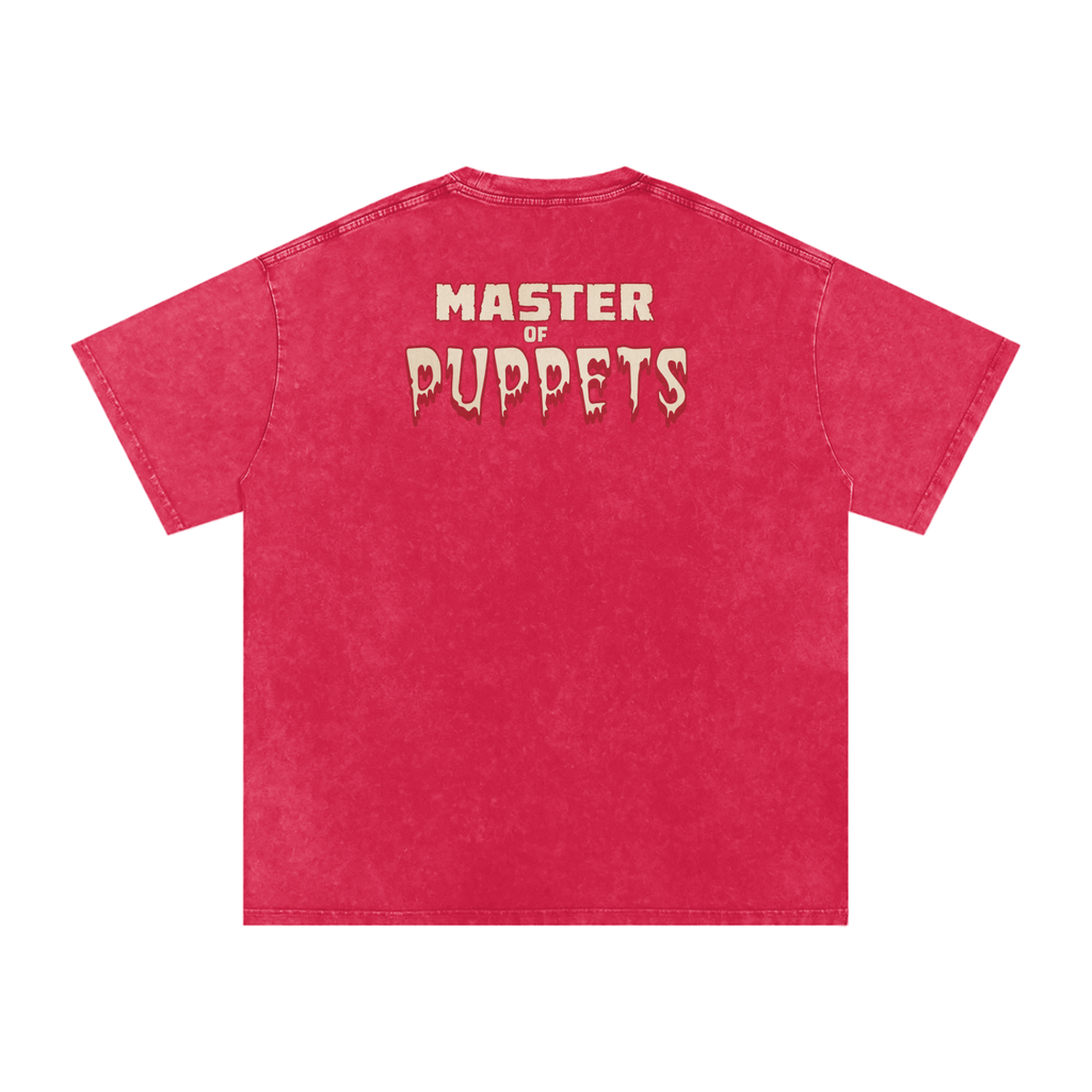 Master of Puppets - Snow Washed Oversized Cotton T-Shirt