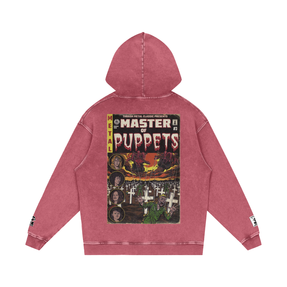 Master of Puppets - Snow Washed Loose Cotton Hoodie
