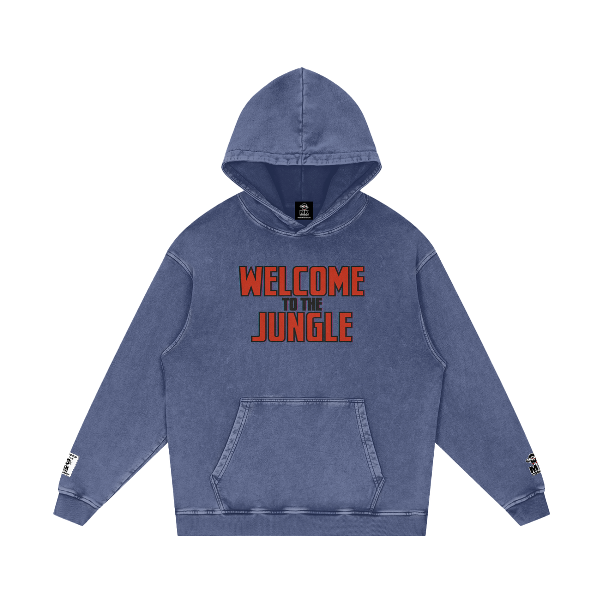 Welcome to the Jungle - Snow Washed Loose Cotton Hoodie