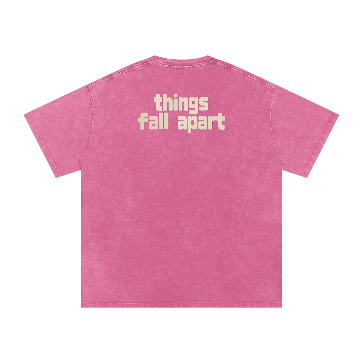 Things Fall Apart - Snow Washed Oversized Cotton T-Shirt