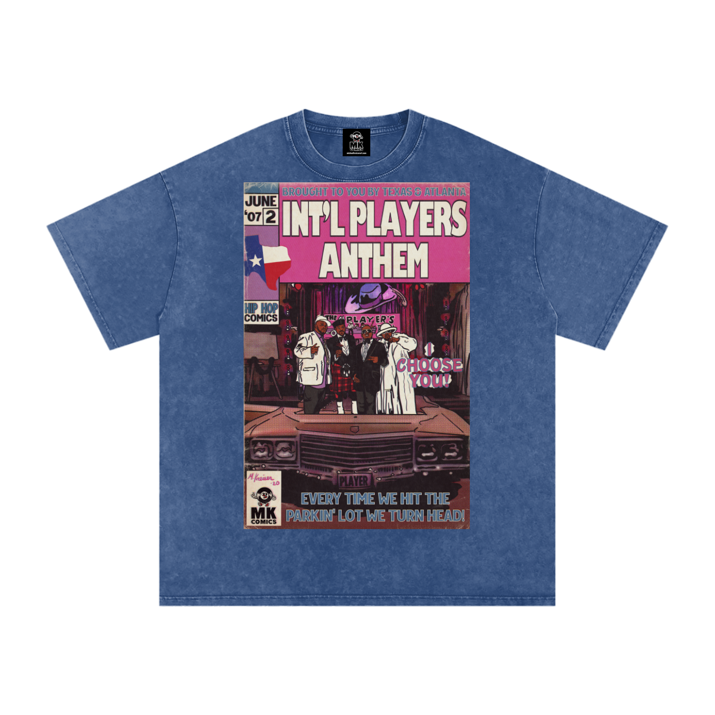Int'l Players Anthem - Snow Washed Oversized Cotton T-Shirt