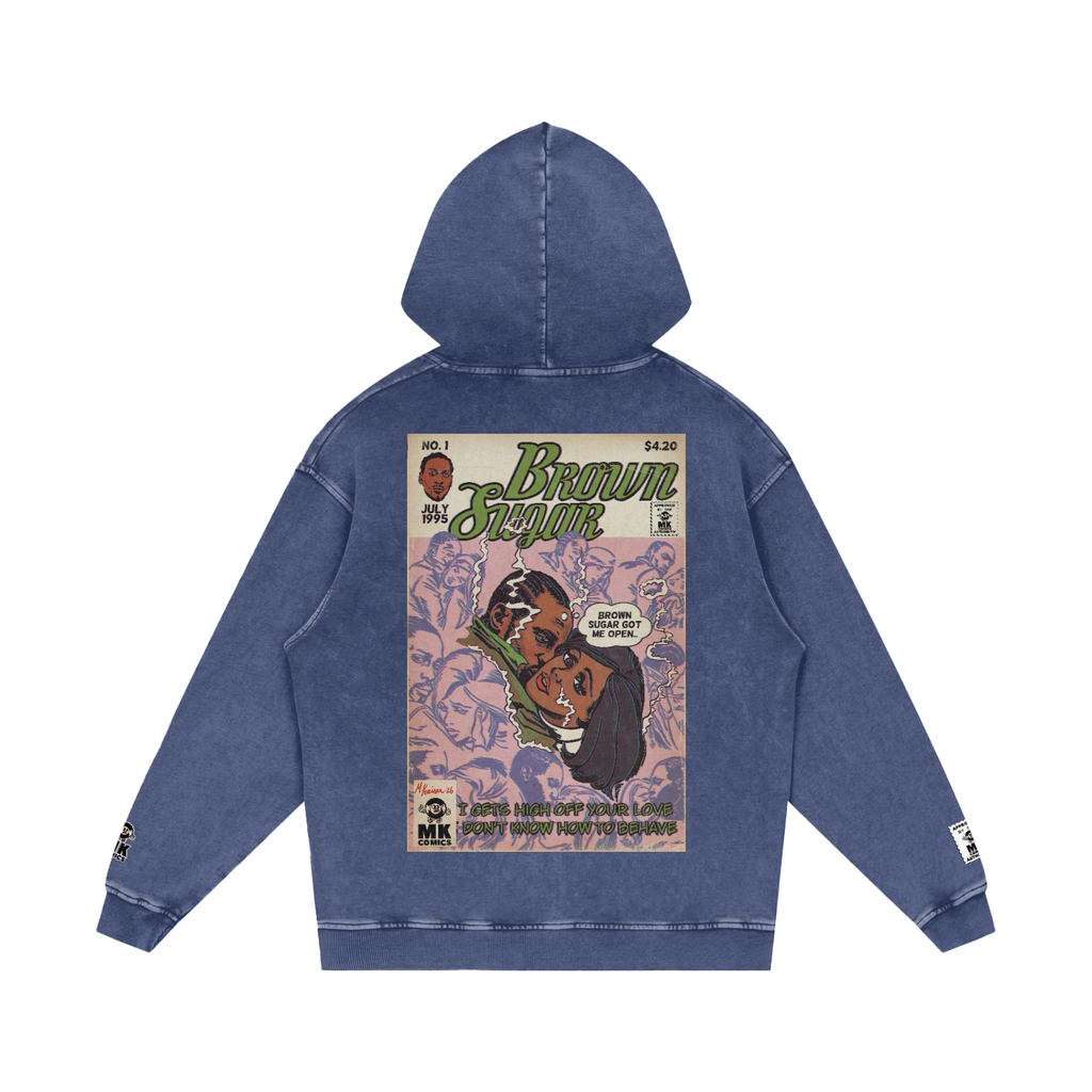 Brown Sugar - Snow Washed Loose Cotton Hoodie