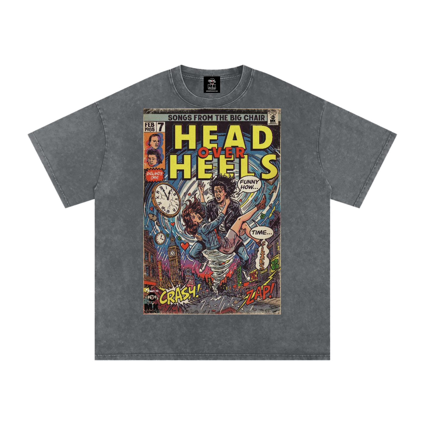 Head Over Heels - Snow Washed Oversized Cotton T-Shirt