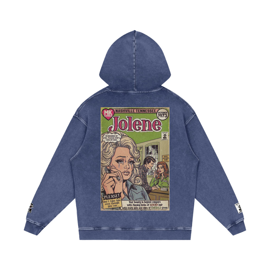 Jolene - Snow Washed Loose Cotton Hoodie