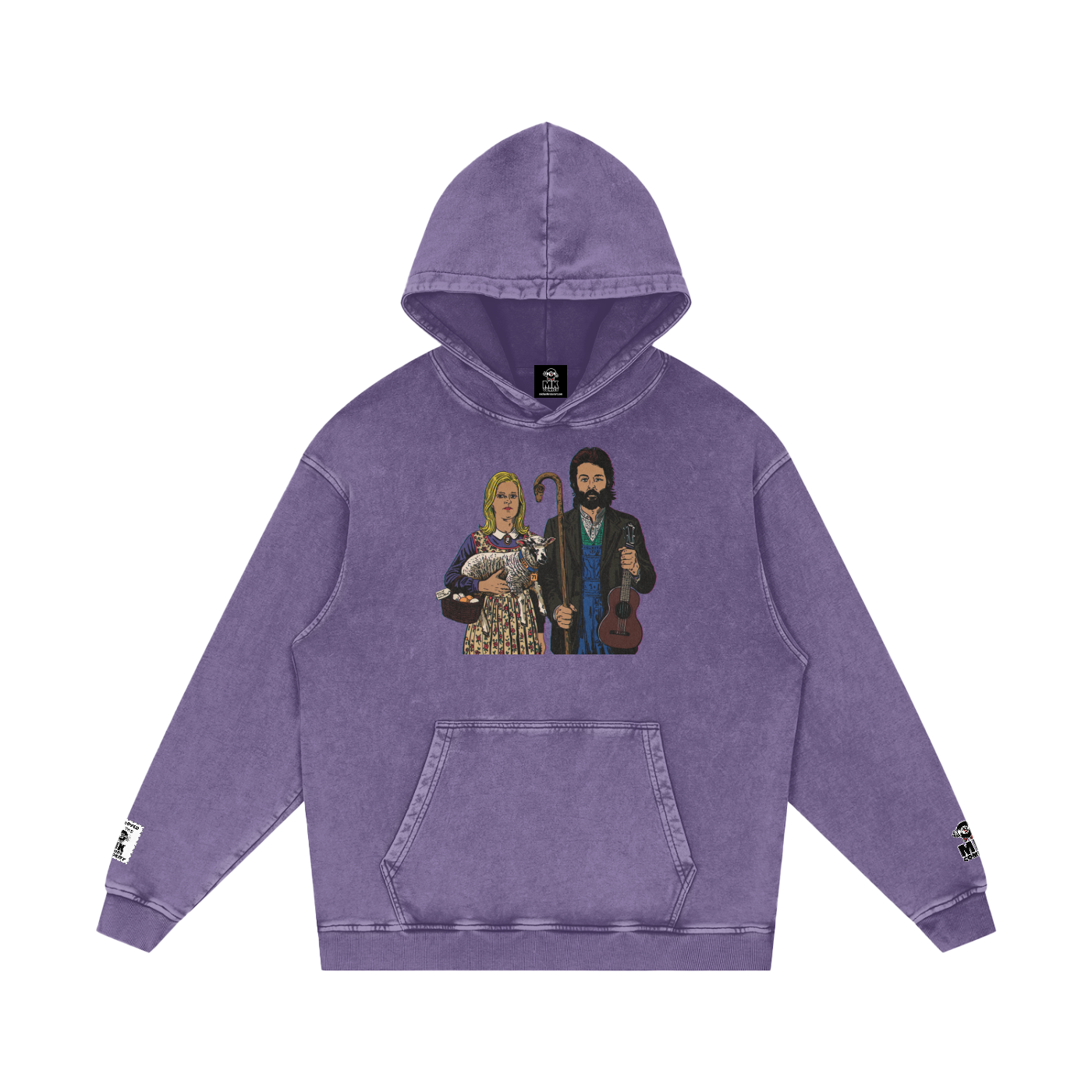 Ram - Snow Washed Loose Cotton Hoodie