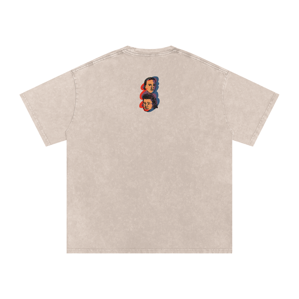 Head Over Heels - Snow Washed Oversized Cotton T-Shirt