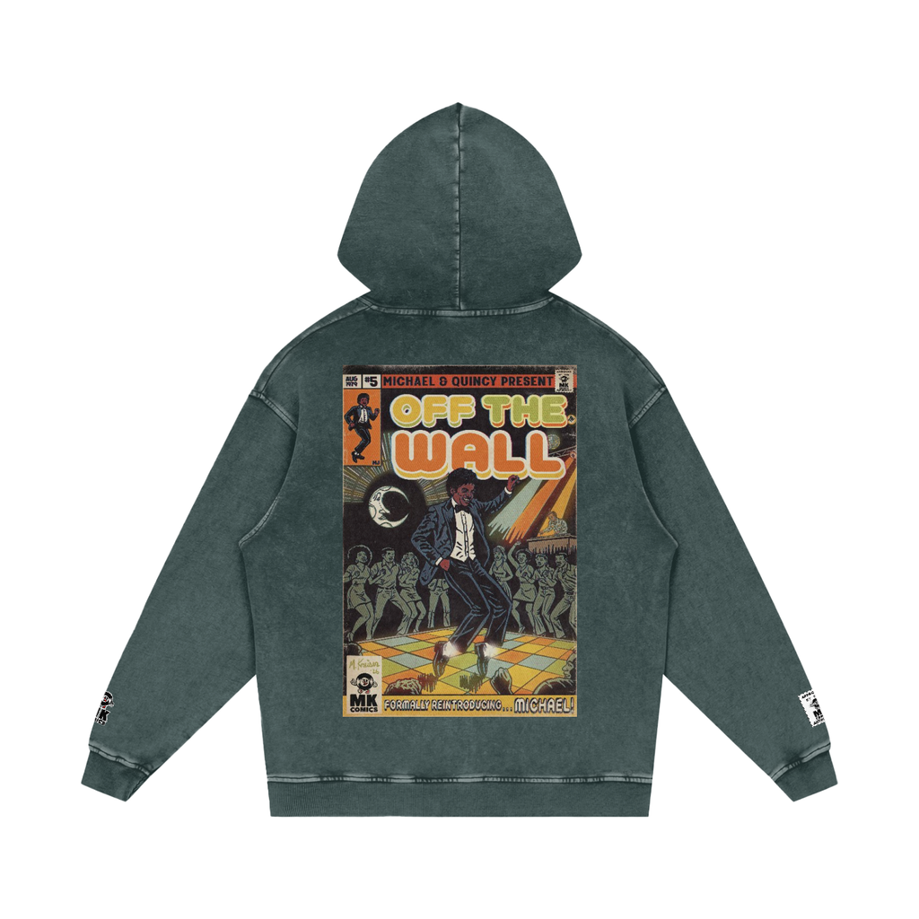 Off the Wall - Snow Washed Loose Cotton Hoodie