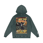 Off the Wall - Snow Washed Loose Cotton Hoodie