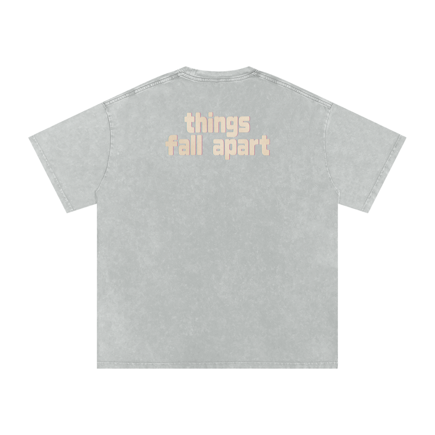 Things Fall Apart - Snow Washed Oversized Cotton T-Shirt