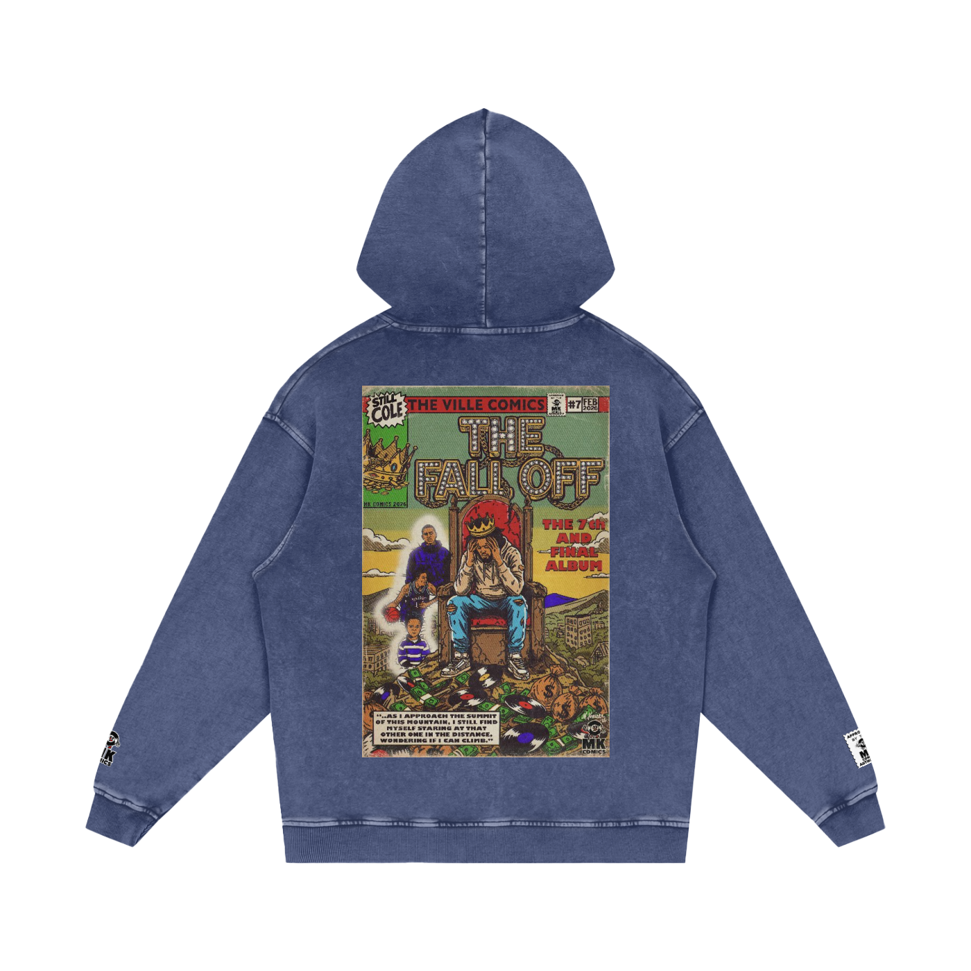 The Fall Off - Snow Washed Loose Cotton Hoodie