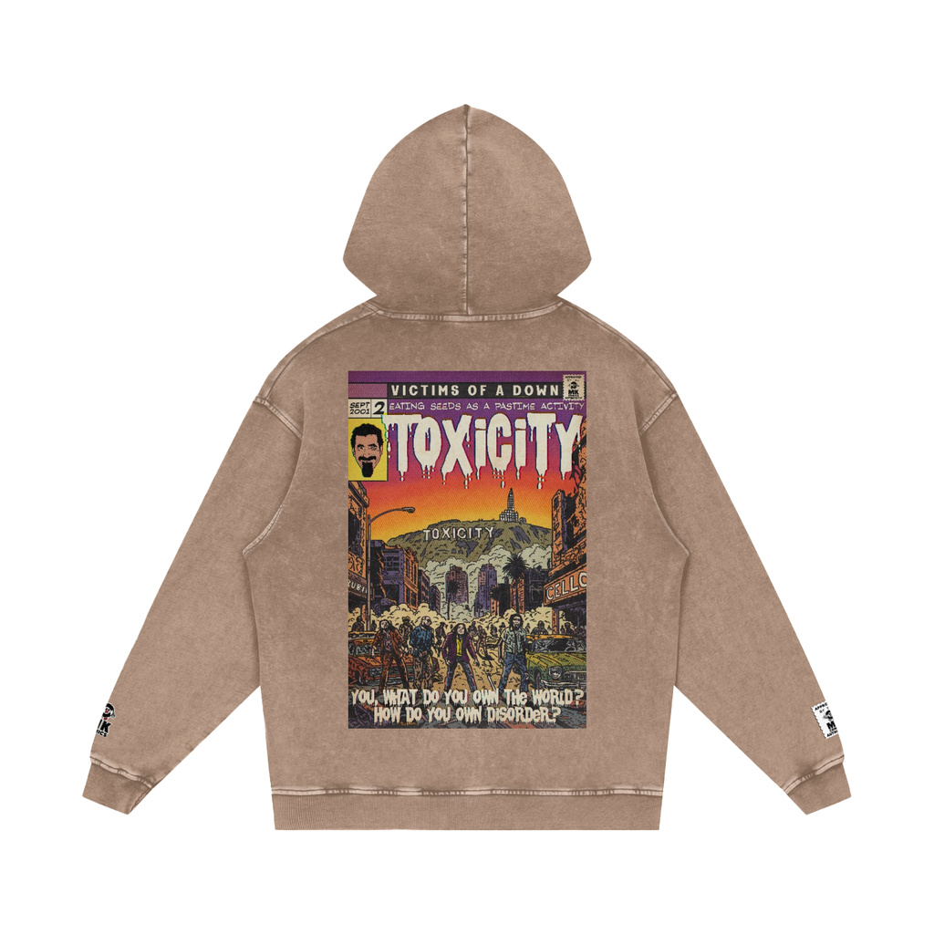 Toxicity - Snow Washed Loose Cotton Hoodie