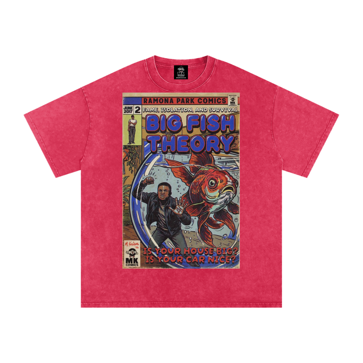 Big Fish Theory - Snow Washed Oversized Cotton T-Shirt