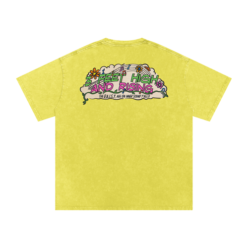 3 Feet High & Rising - Snow Washed Oversized Cotton T-Shirt