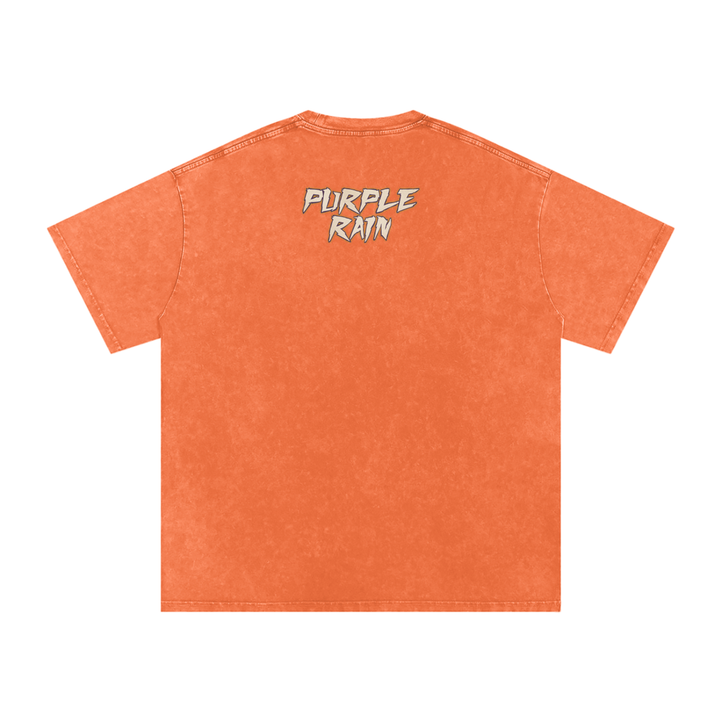 Purple Rain - Snow Washed Oversized Cotton T-Shirt