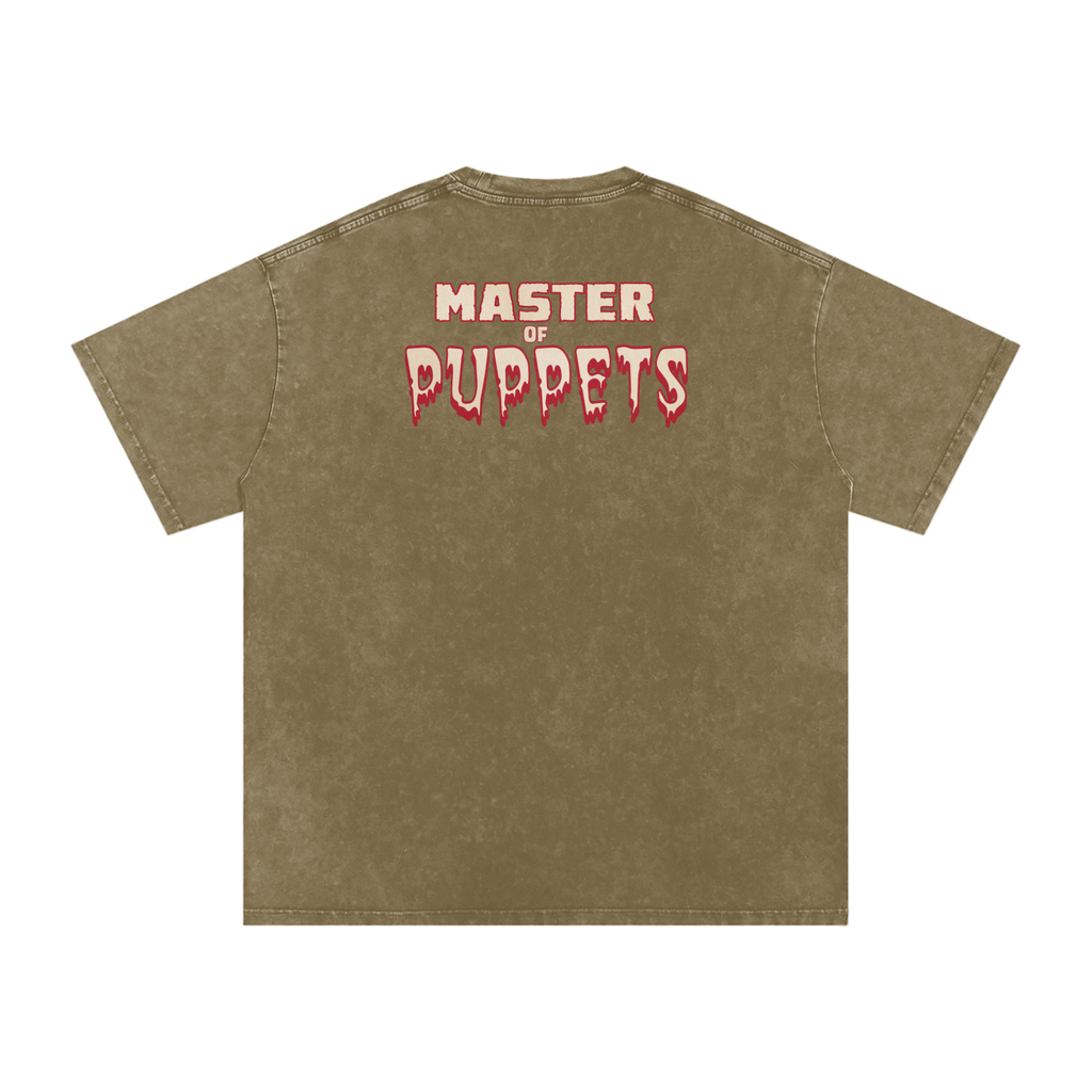 Master of Puppets - Snow Washed Oversized Cotton T-Shirt