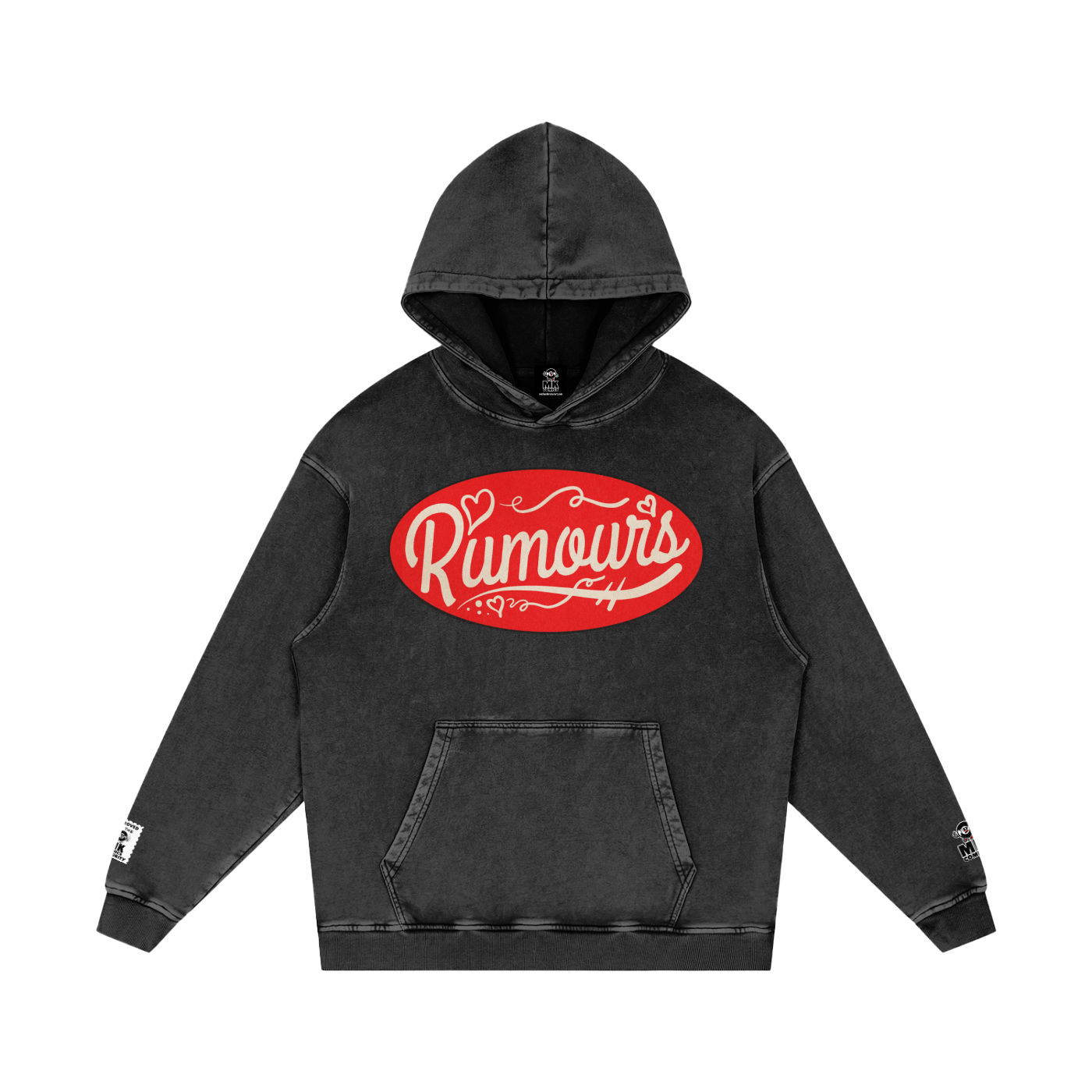 Rumours - Snow Washed Loose Cotton Hoodie