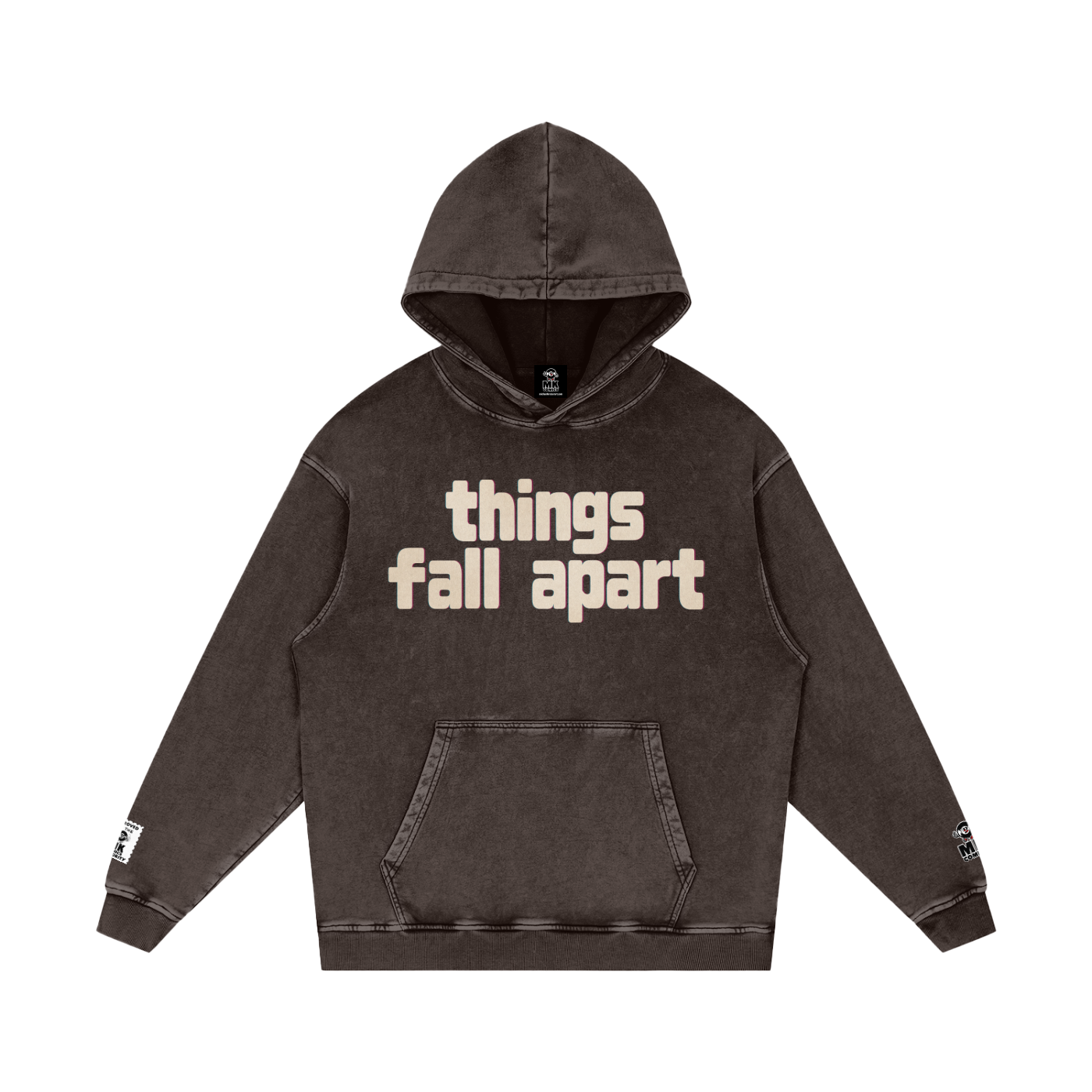 Things Fall Apart - Snow Washed Loose Cotton Hoodie