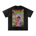 Electric Feel - Snow Washed Oversized Cotton T-Shirt