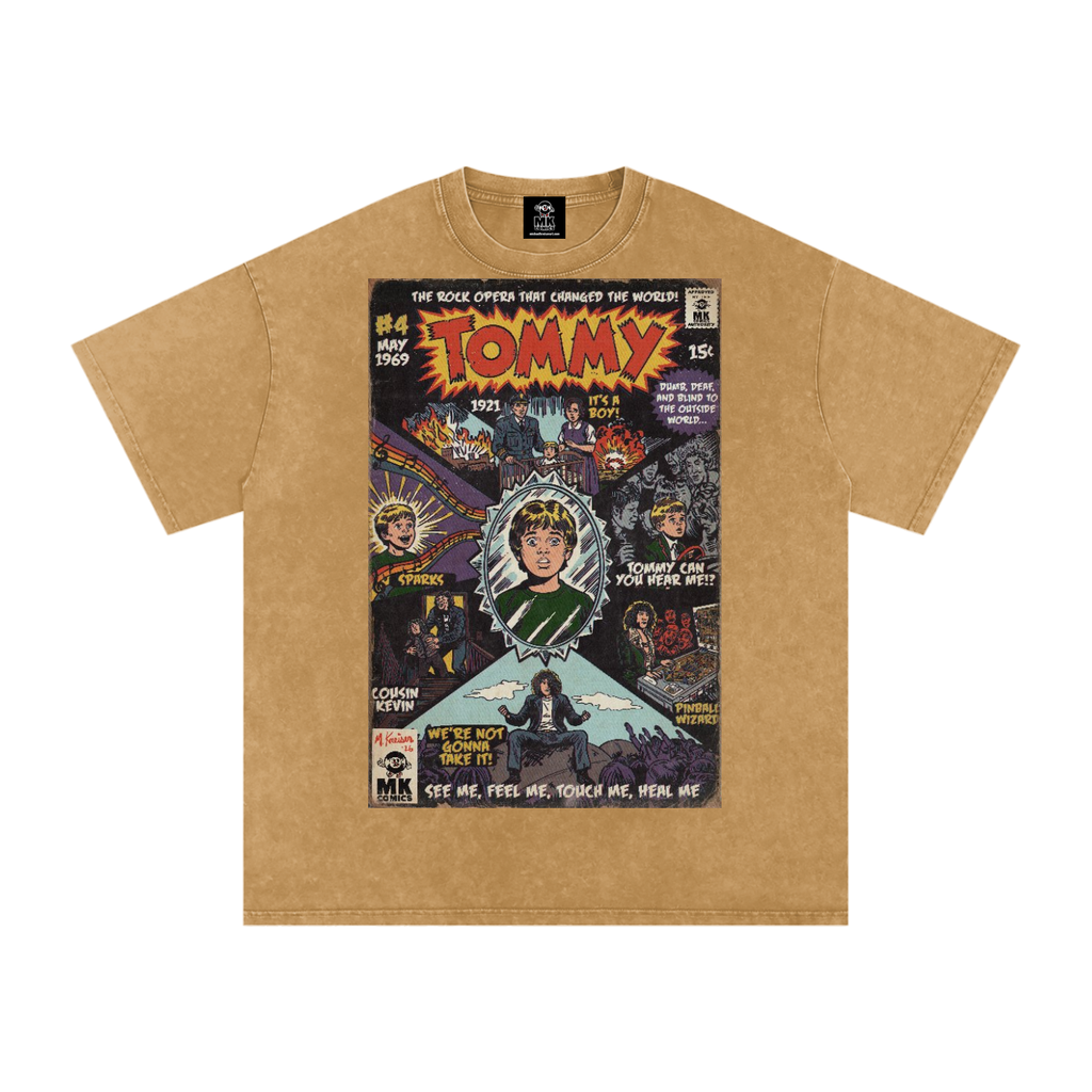 Tommy - Snow Washed Oversized Cotton T-Shirt