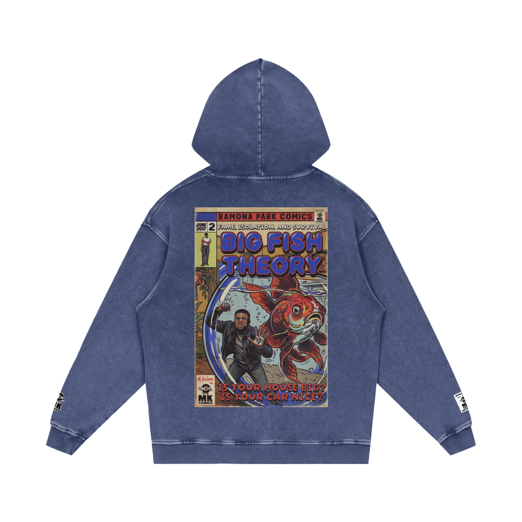 Big Fish Theory - Snow Washed Loose Cotton Hoodie