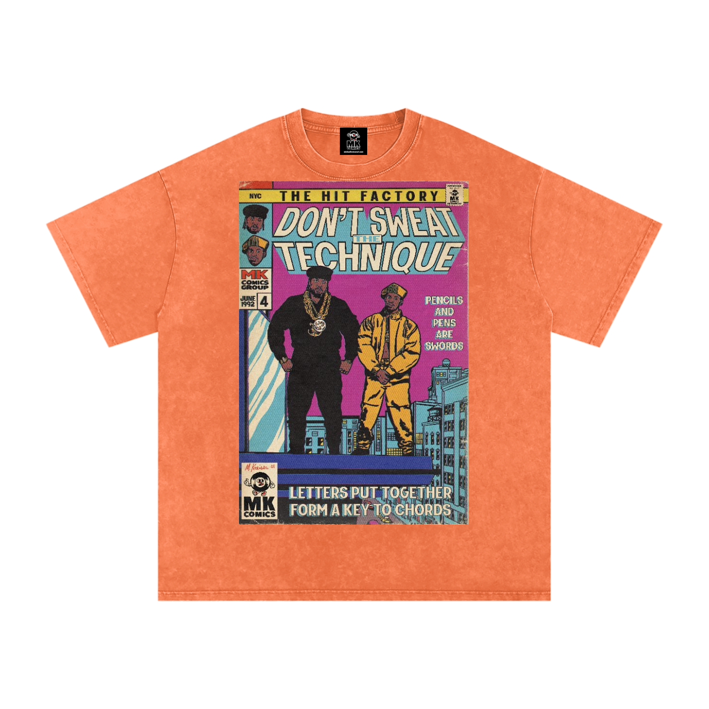 Don't Sweat the Technique - Snow Washed Oversized Cotton T-Shirt