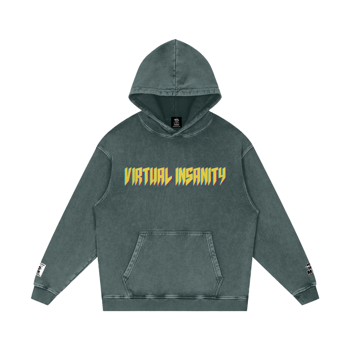 Virtual Insanity - Snow Washed Loose Cotton Hoodie