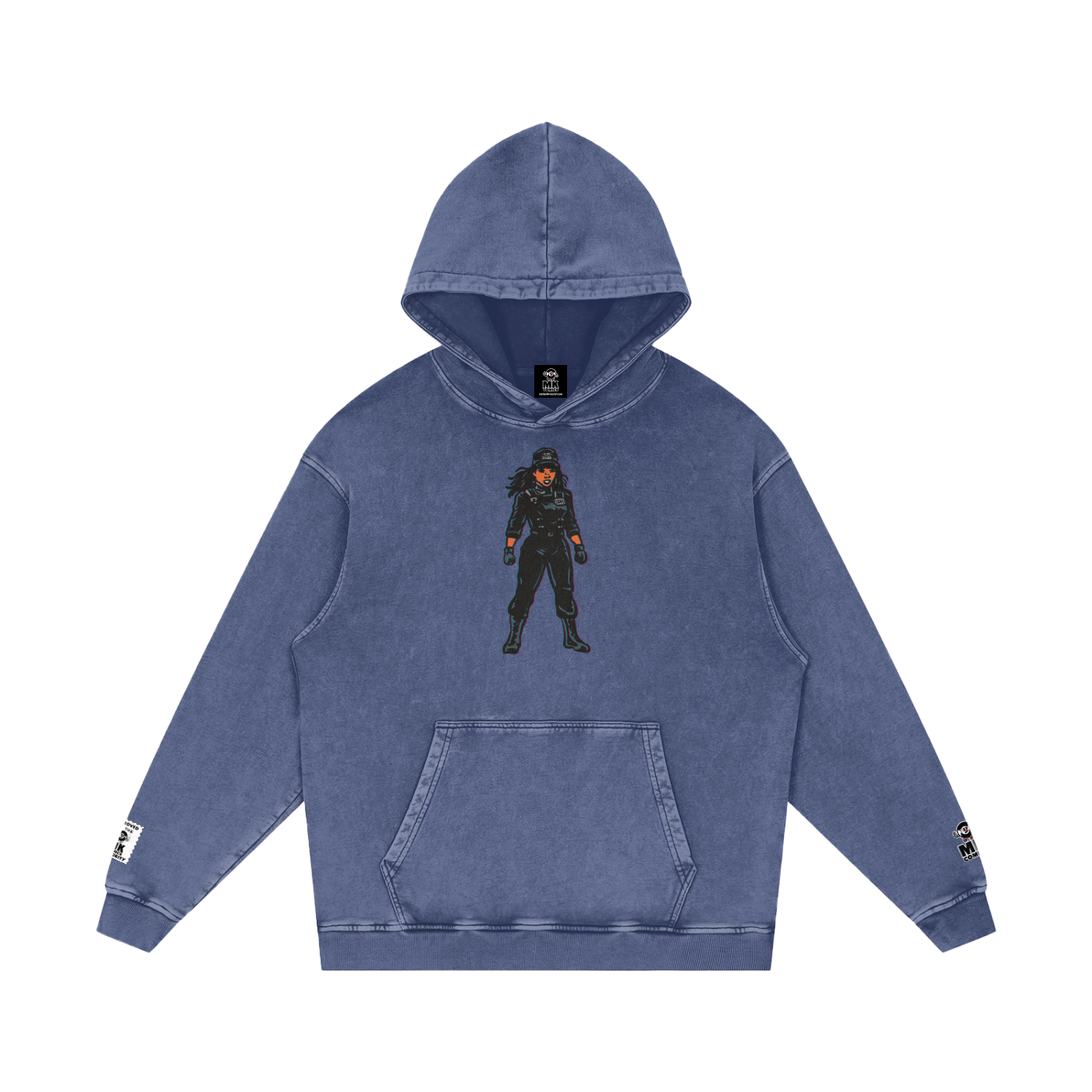 Rhythm Nation - Snow Washed Loose Cotton Hoodie