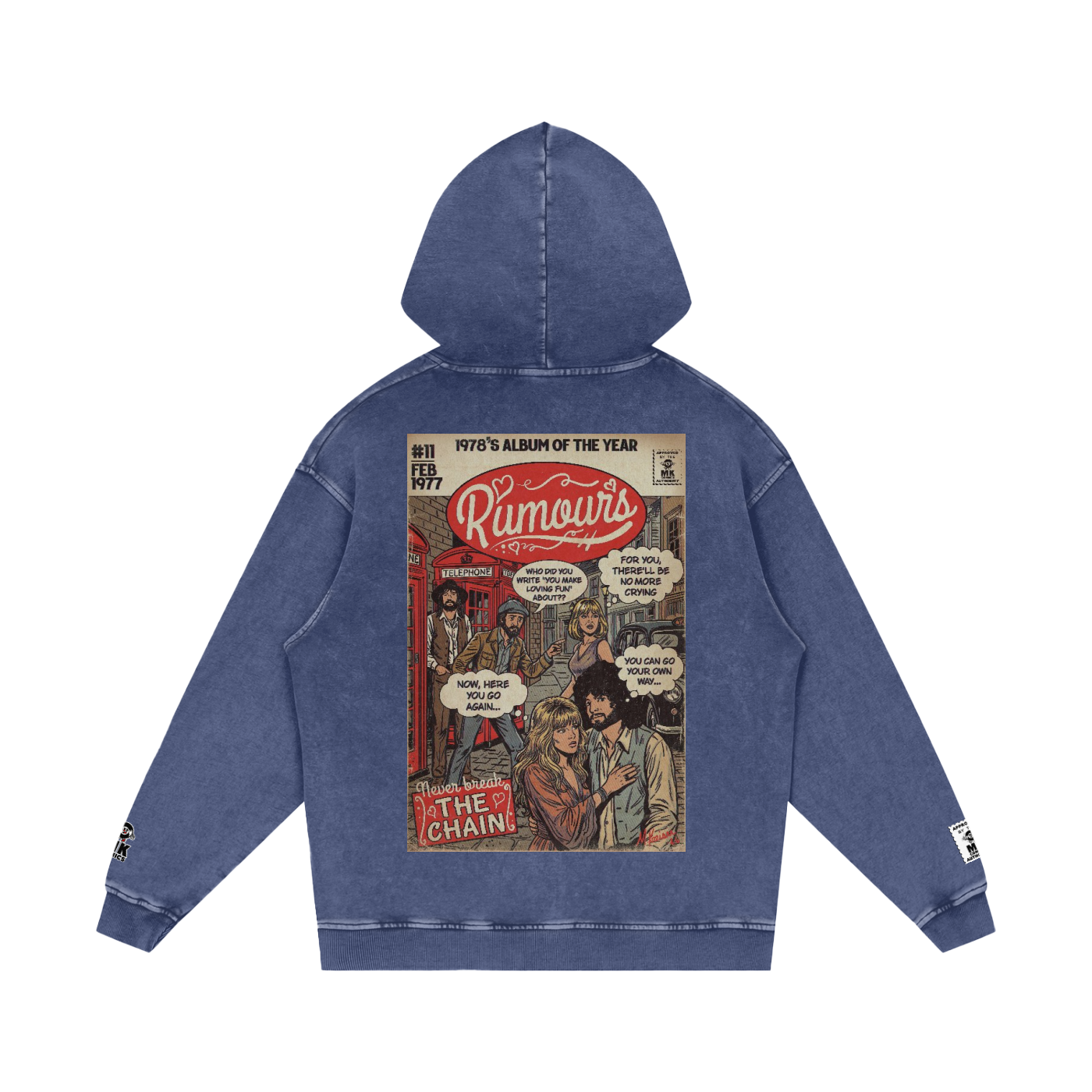 Rumours - Snow Washed Loose Cotton Hoodie