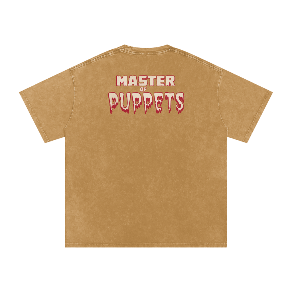 Master of Puppets - Snow Washed Oversized Cotton T-Shirt
