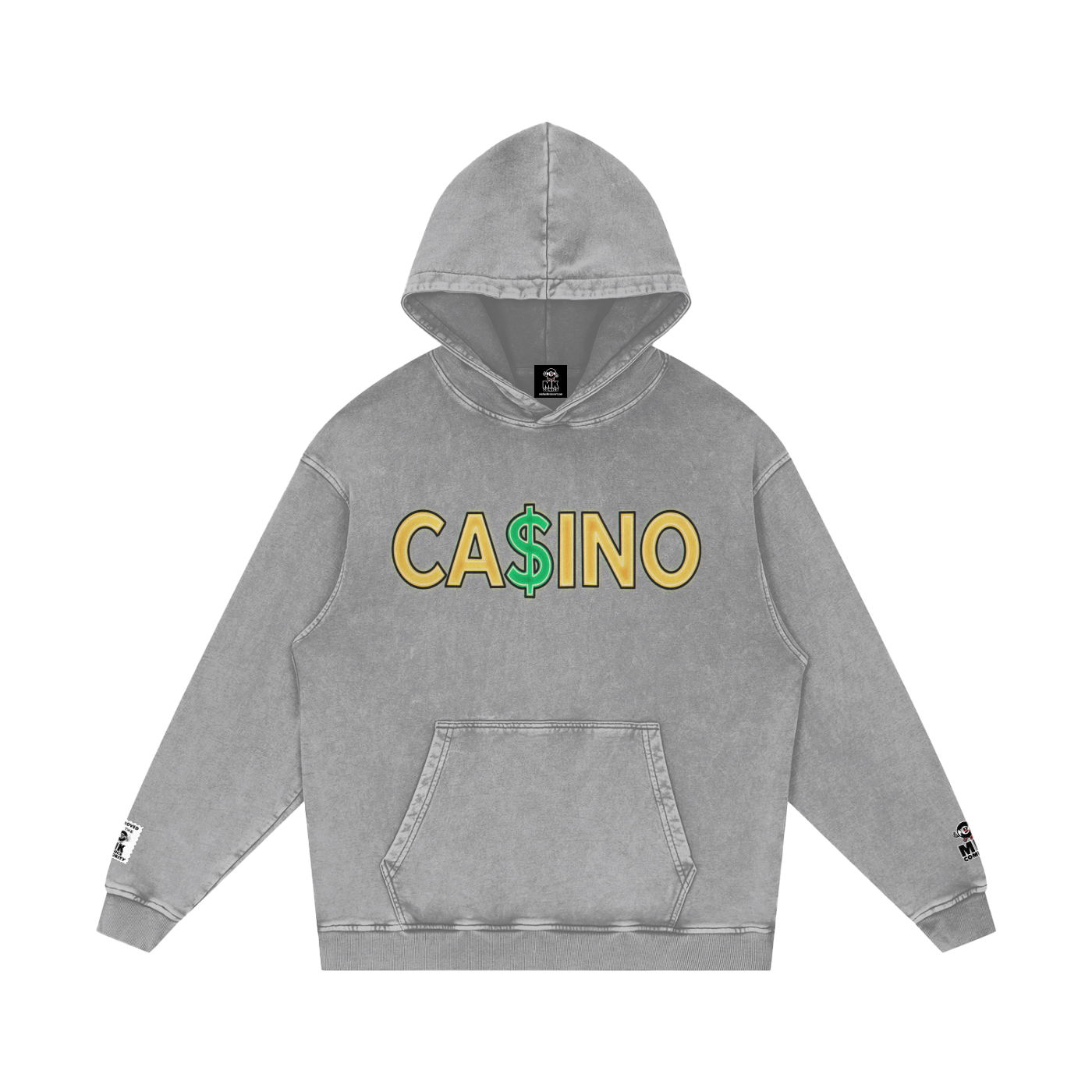 Casino - Snow Washed Loose Cotton Hoodie