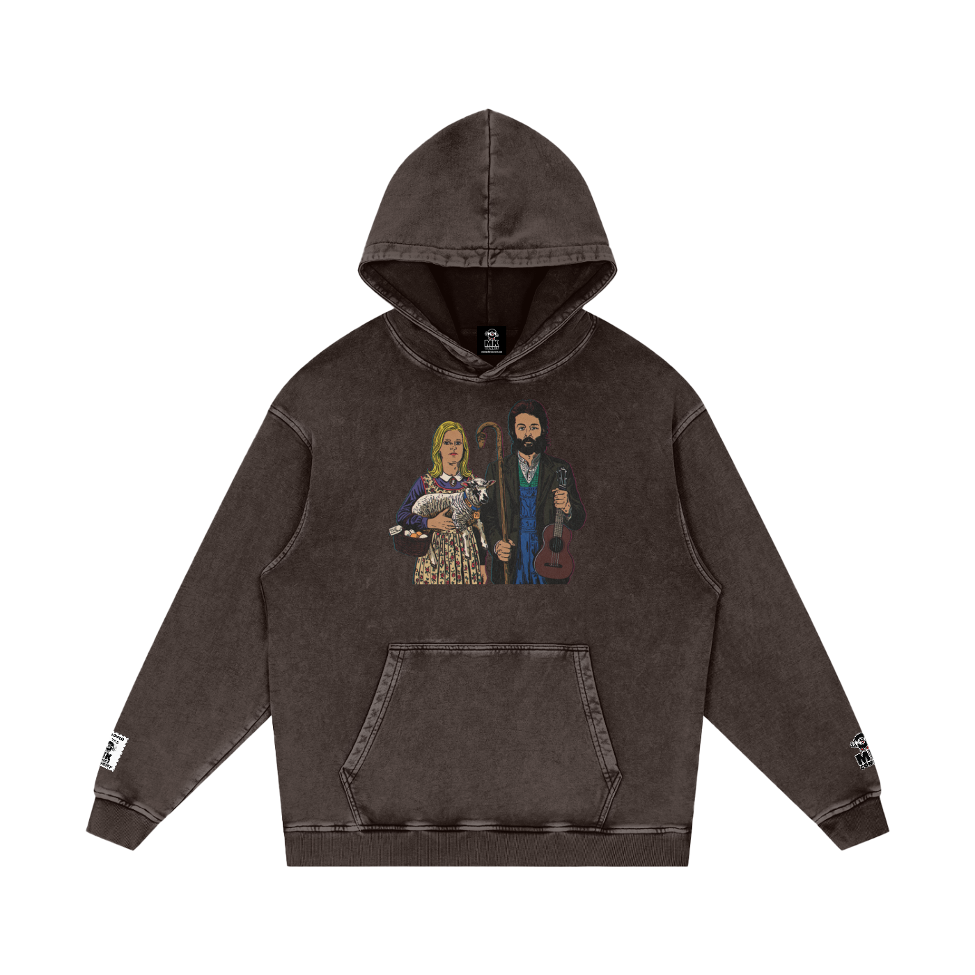 Ram - Snow Washed Loose Cotton Hoodie