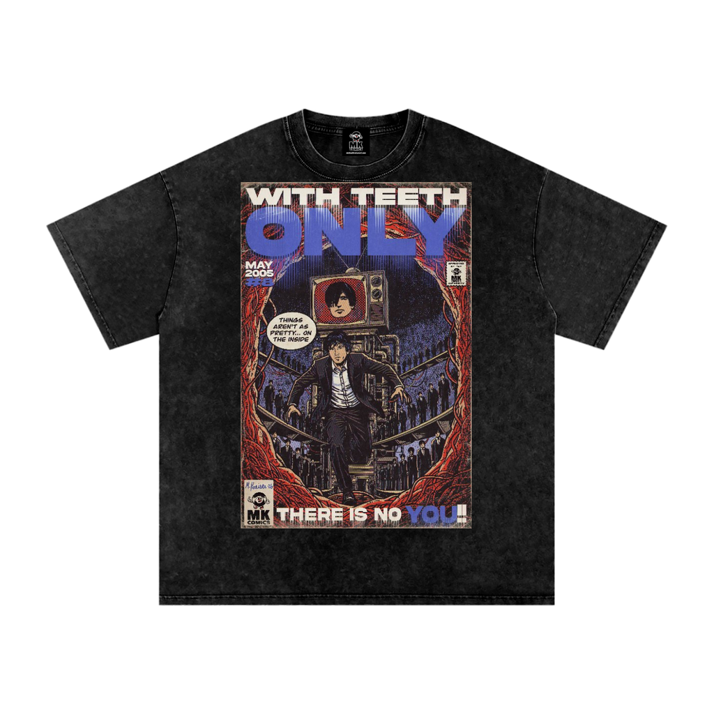 Only - Snow Washed Oversized Cotton T-Shirt