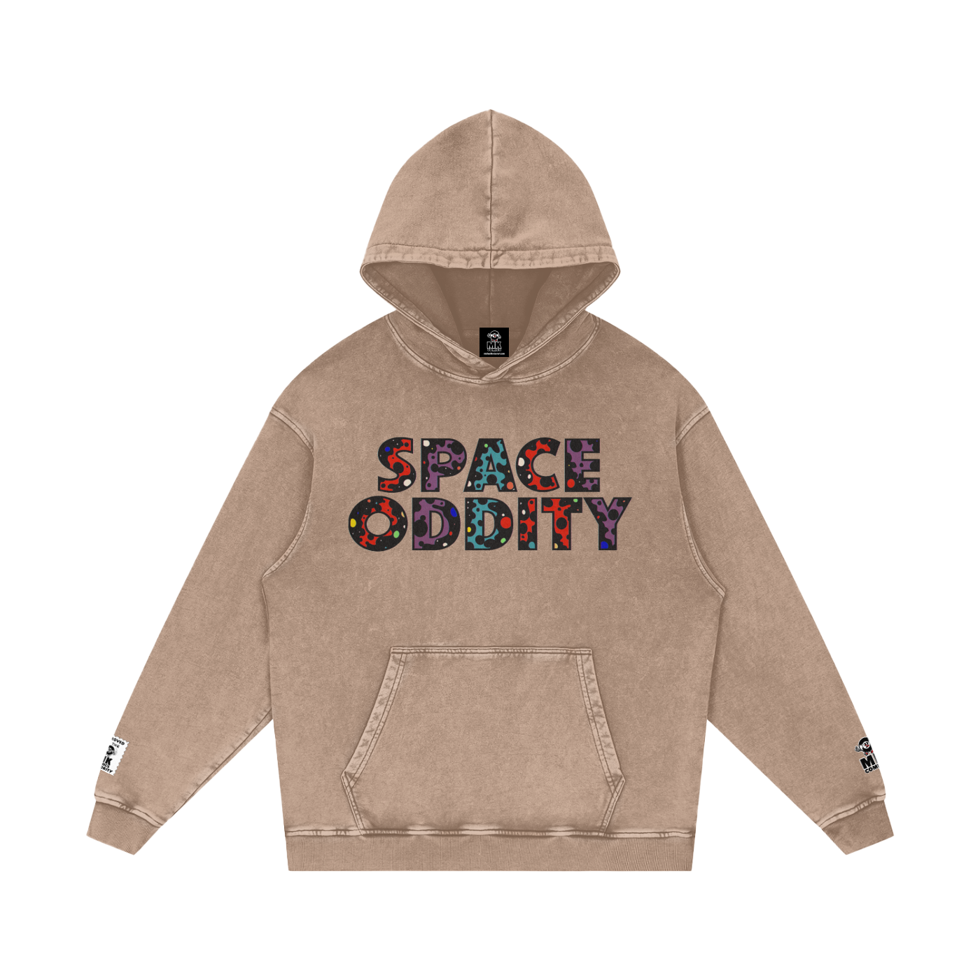 Space Oddity - Snow Washed Loose Cotton Hoodie