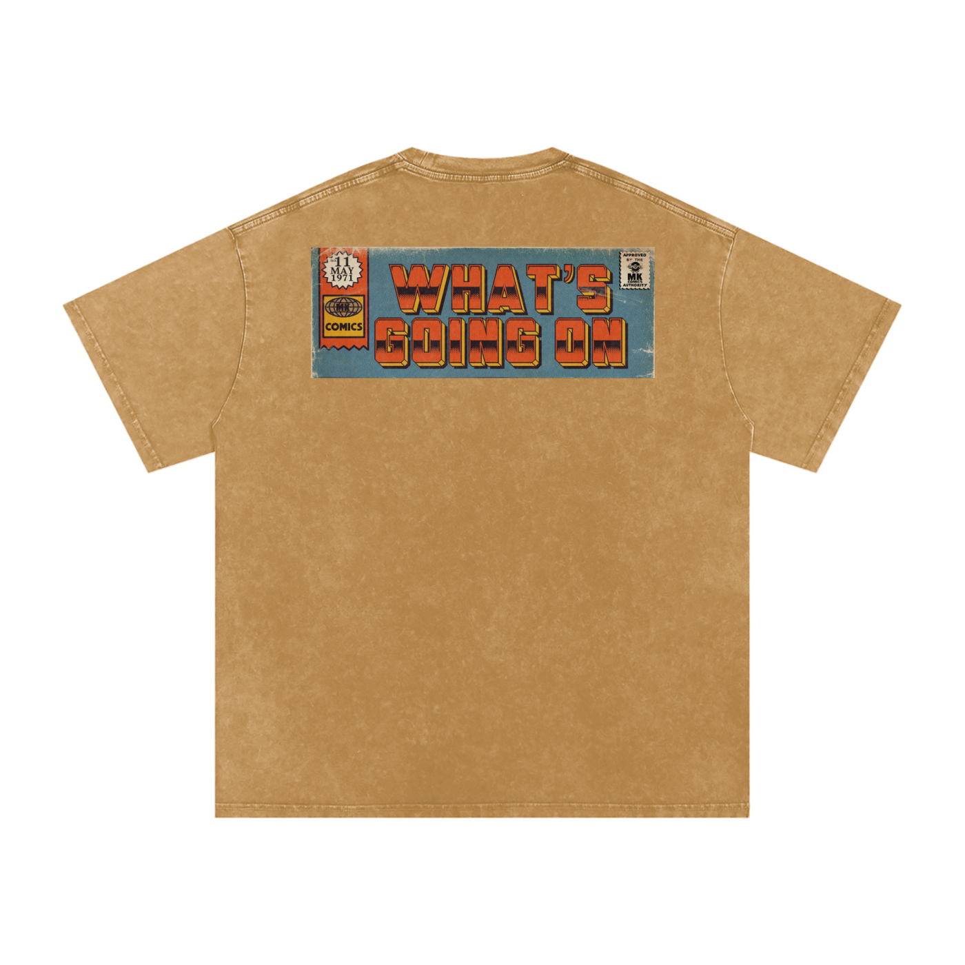 What's Going On - Snow Washed Oversized Cotton T-Shirt