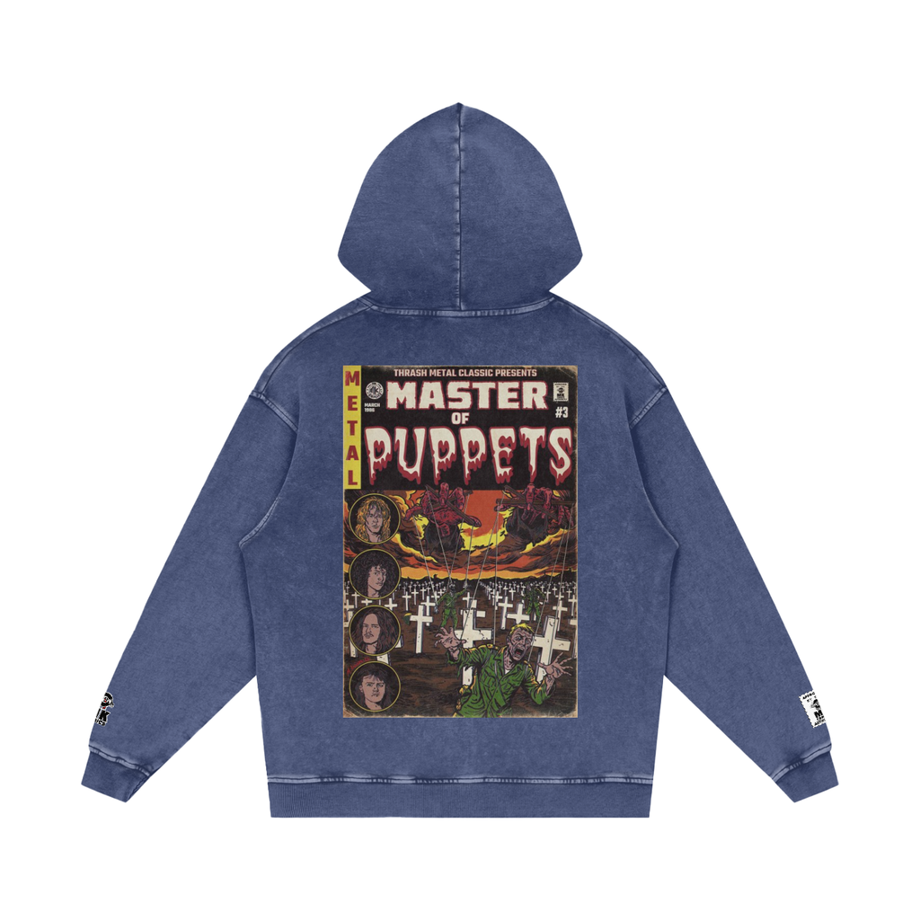 Master of Puppets - Snow Washed Loose Cotton Hoodie