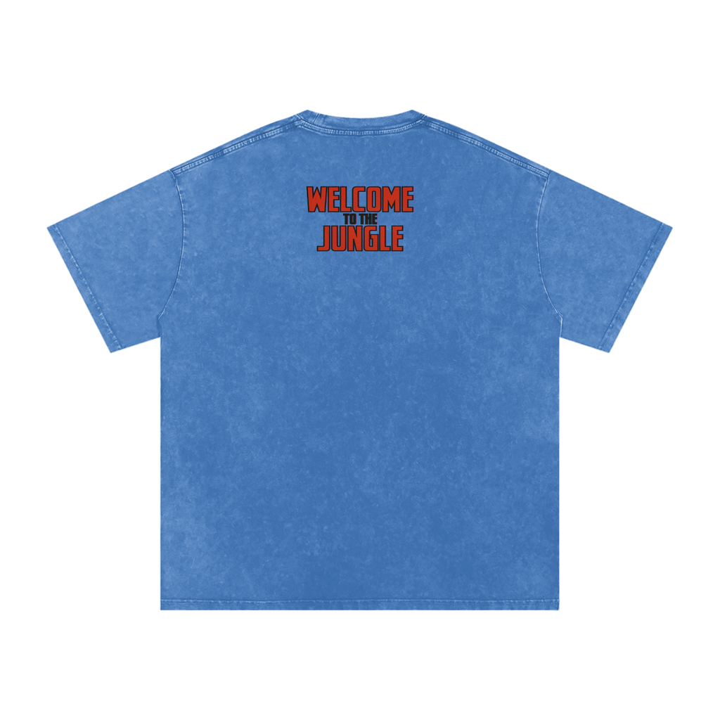 Welcome to the Jungle - Snow Washed Oversized Cotton T-Shirt