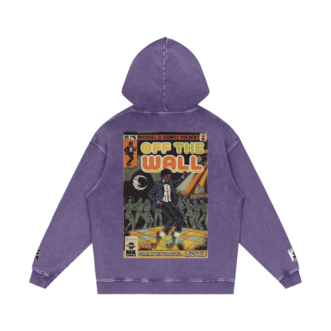 Off the Wall - Snow Washed Loose Cotton Hoodie