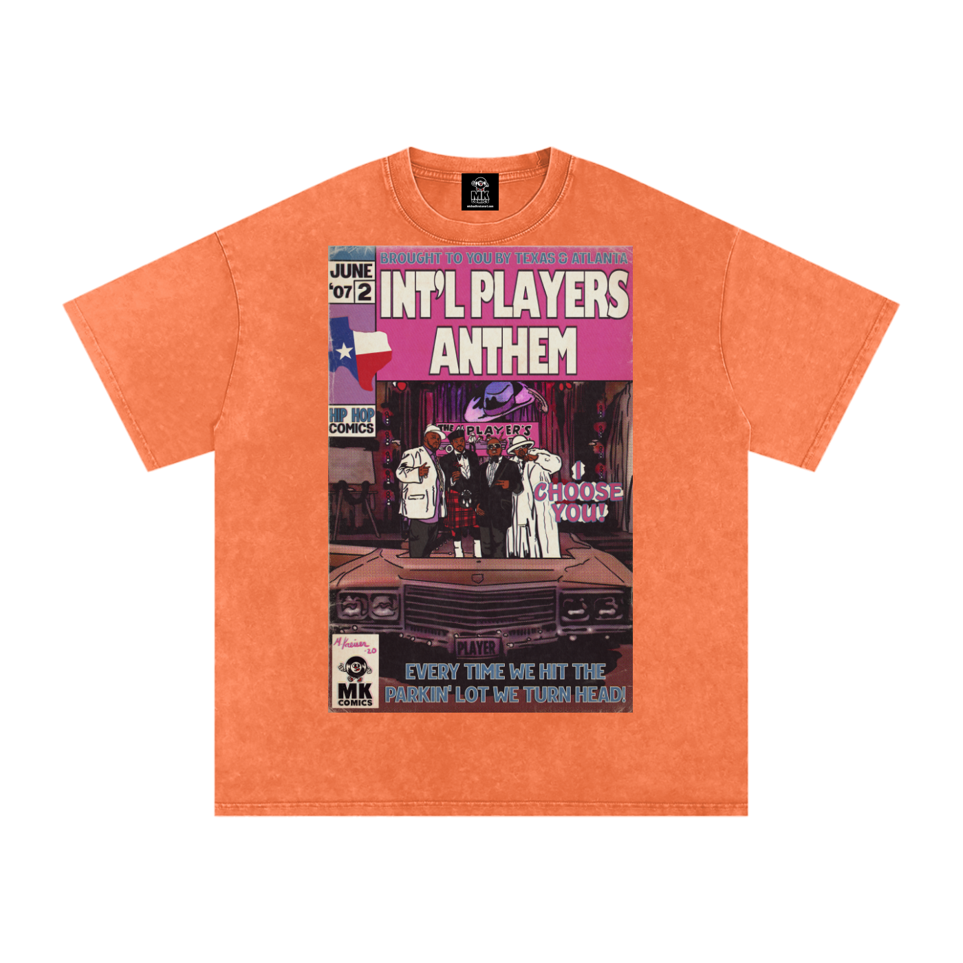 Int'l Players Anthem - Snow Washed Oversized Cotton T-Shirt