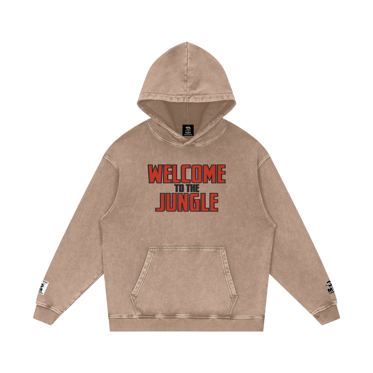 Welcome to the Jungle - Snow Washed Loose Cotton Hoodie