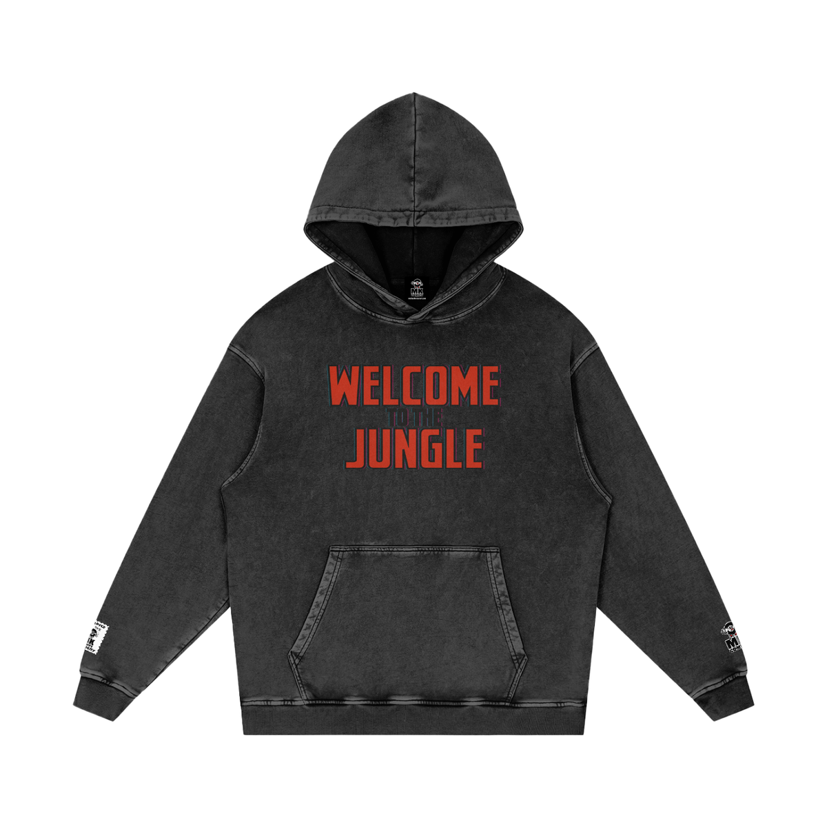 Welcome to the Jungle - Snow Washed Loose Cotton Hoodie
