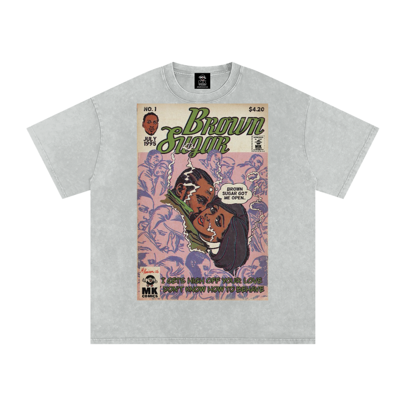 Brown Sugar - Snow Washed Oversized Cotton T-Shirt