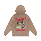 Twisted - Snow Washed Loose Cotton Hoodie