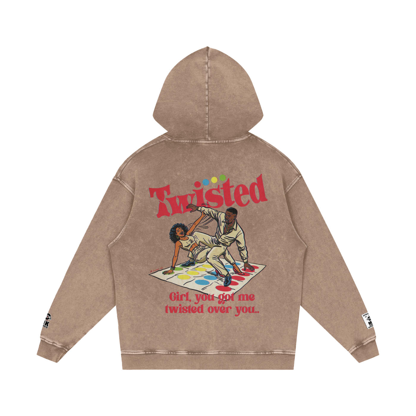 Twisted - Snow Washed Loose Cotton Hoodie